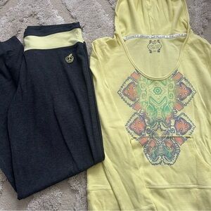 Green Apple Yellow Top and Pants Set